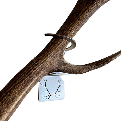 Product photo of left elk shed antler hanger