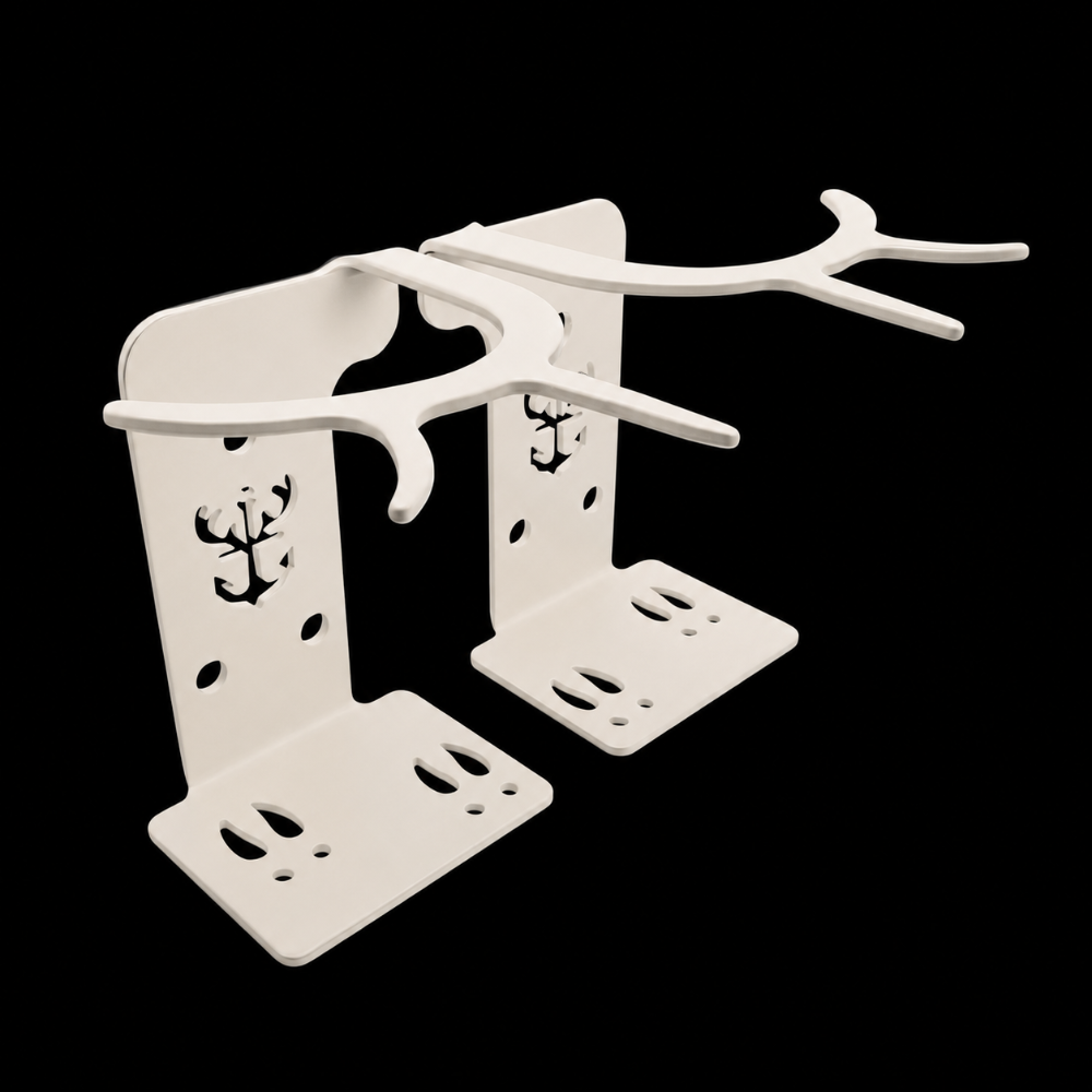 Shed Antler Hanger Set - Booner Size (WHITE OUT EDITION)