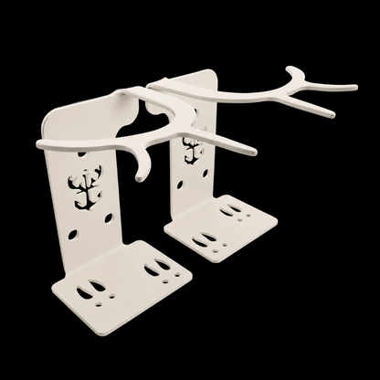 Shed Antler Hanger Set - Booner Size - White Out