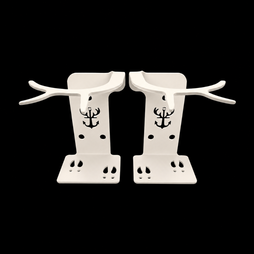 Shed Antler Hanger Set - Booner Size (WHITE OUT EDITION)