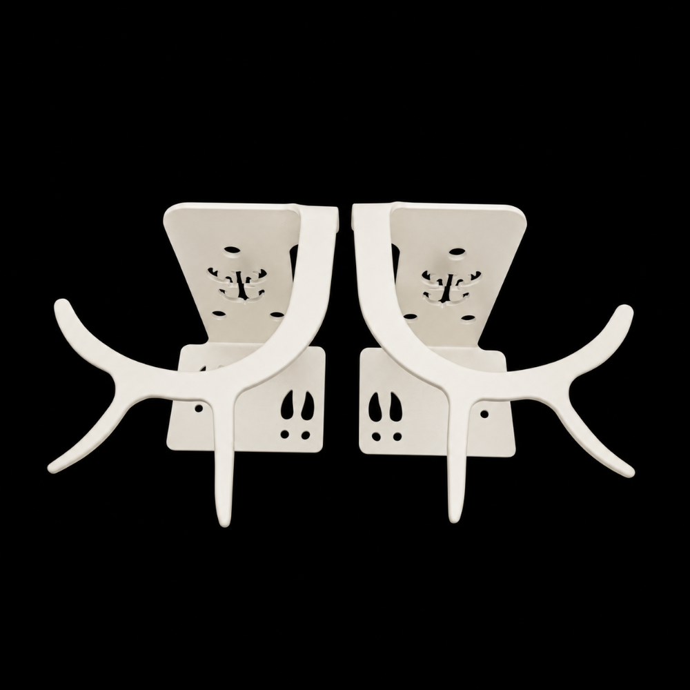 Shed Antler Hanger Set - Booner Size (WHITE OUT EDITION)