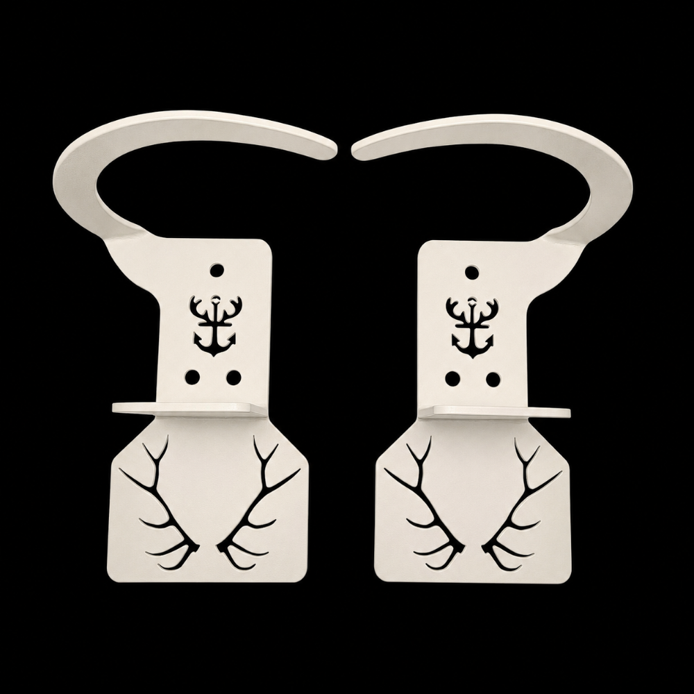 Elk Shed Antler Hanger Set (WHITE OUT EDITION)