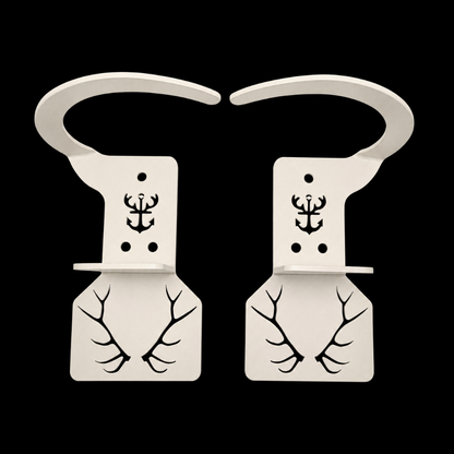 Product photo of White Out elk shed antler hanger set