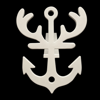 European Mount Skull Hanger - White Out