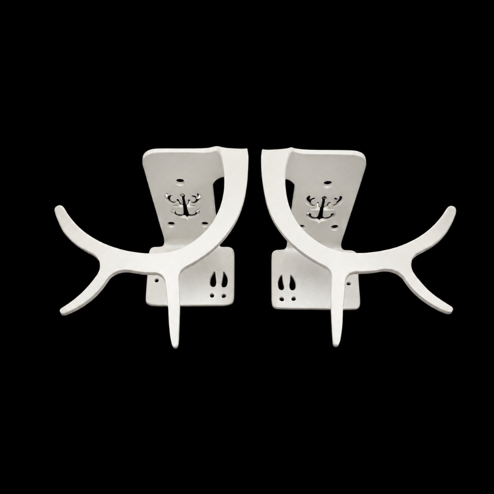 Shed Antler Hanger Set - Slob Knocker Size (WHITE OUT EDITION)
