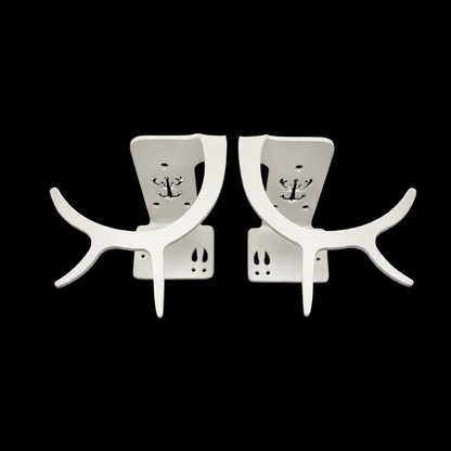 Shed Antler Hanger Set - Slob Knocker Size - White Out